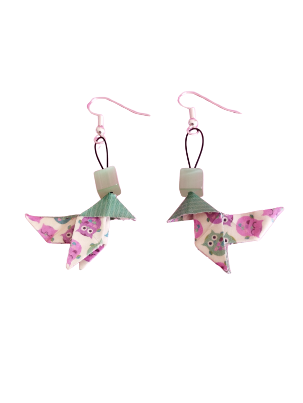Boucles d'oreilles origami - Jardin secret